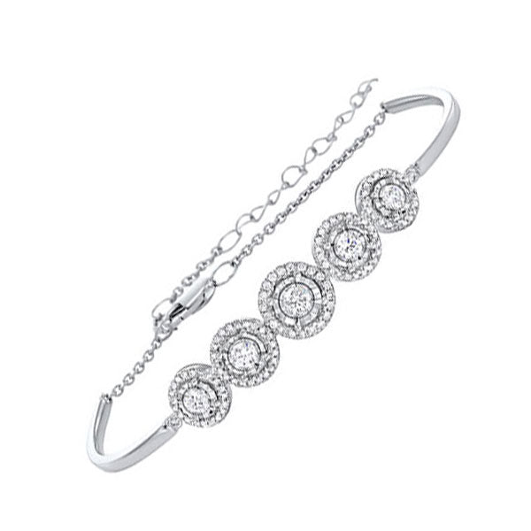 14Kt White Gold Diamond 1 1/2Ctw Bracelet