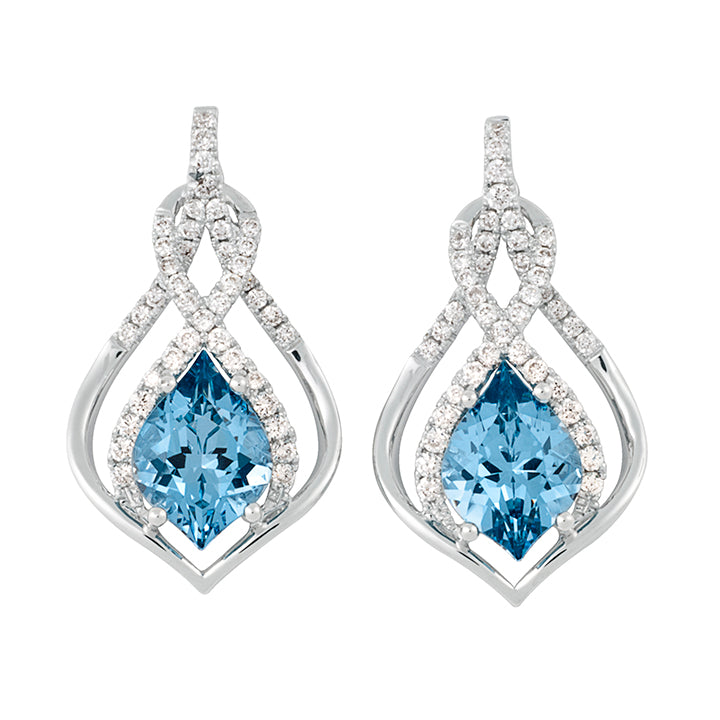 Aqua Blue Spinel Earrings