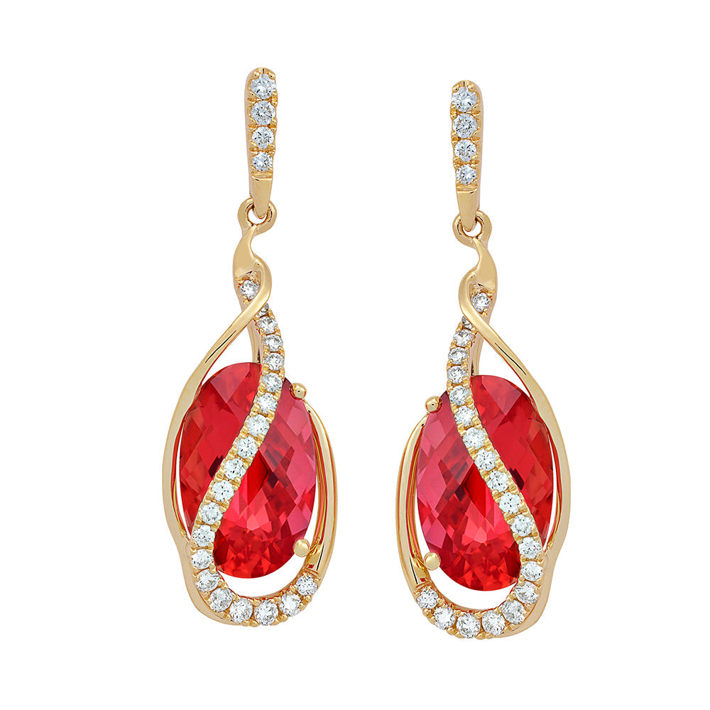 Padparadscha Earrings