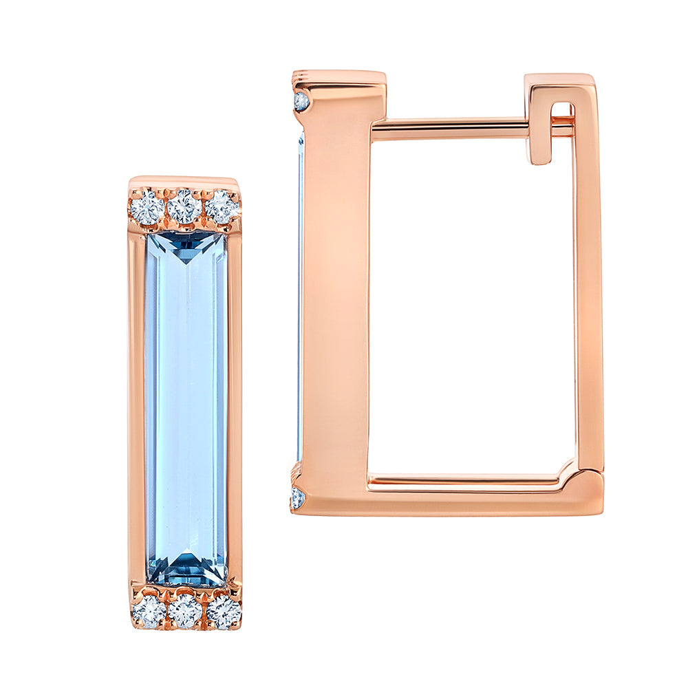 Aqua Blue Spinel Earrings