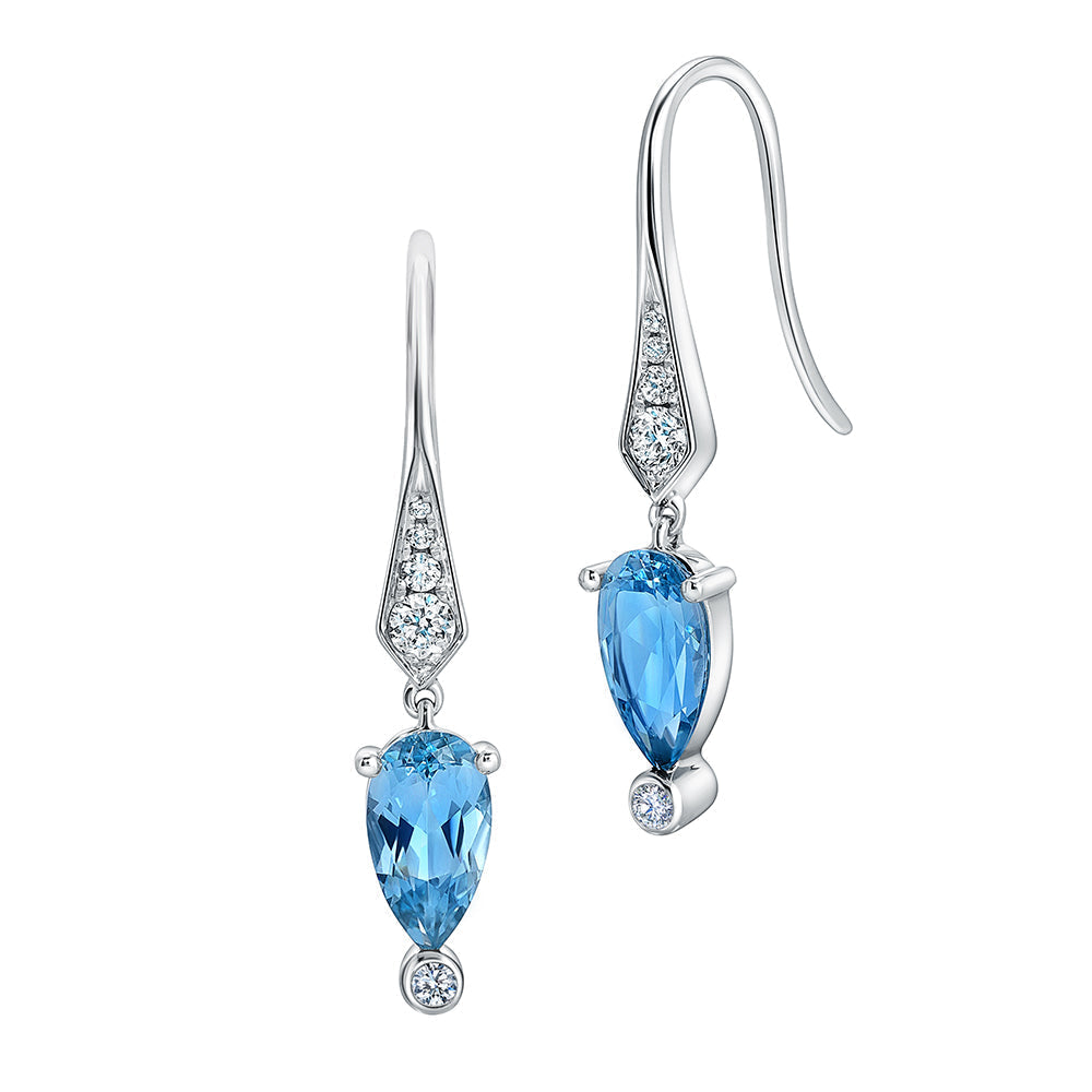 Aqua Blue Spinel Earrings