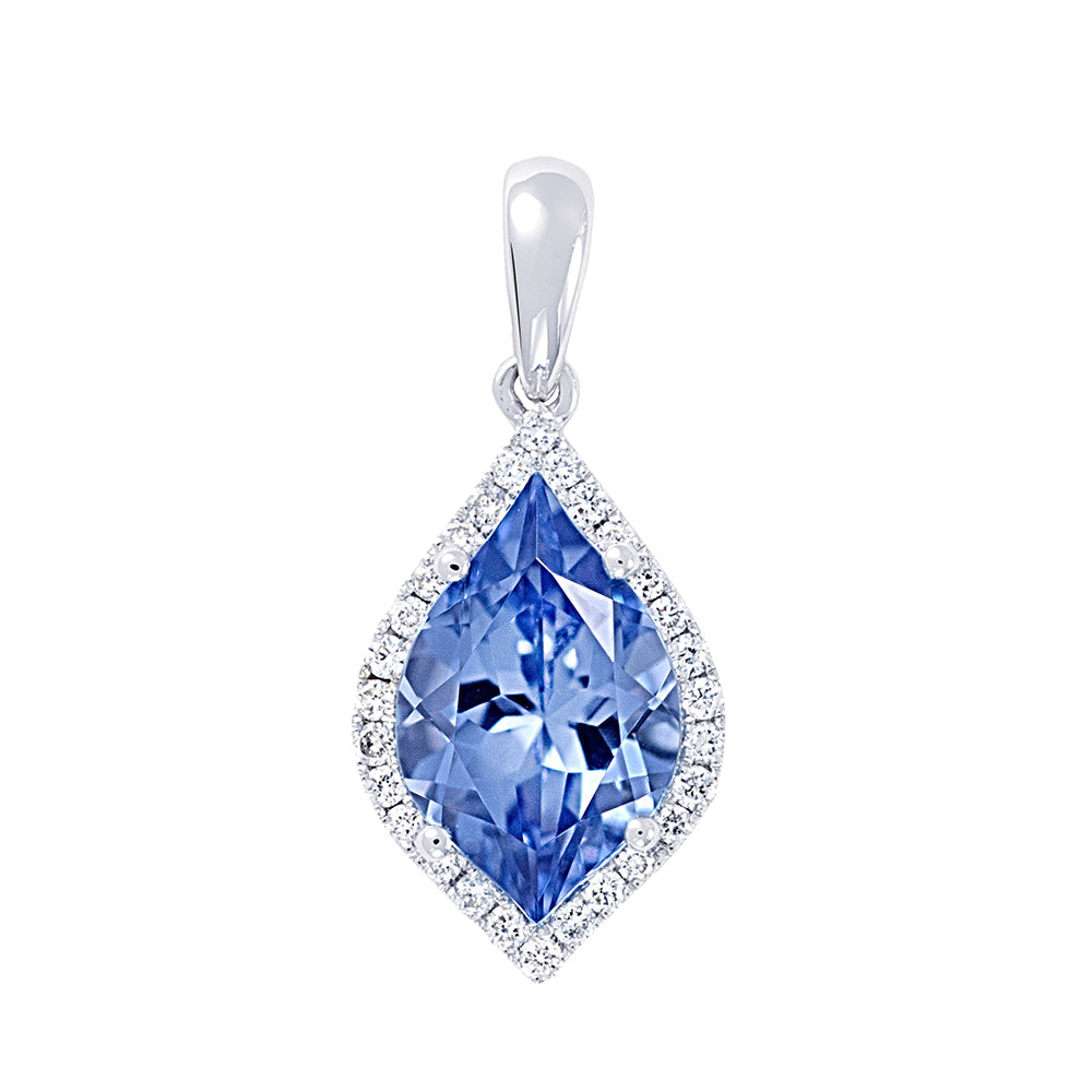 Aqua Blue Spinel Pendant