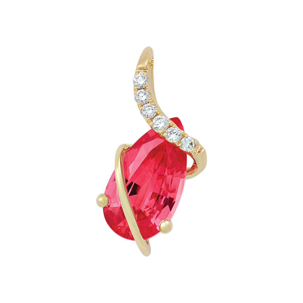 Padparadscha Pendant-CP4175YPD