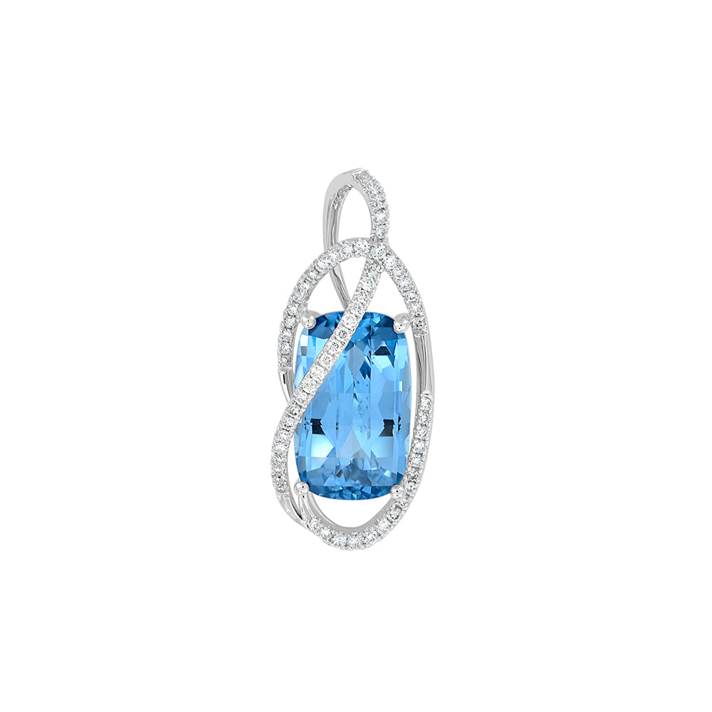 Aqua Blue Spinel Pendant