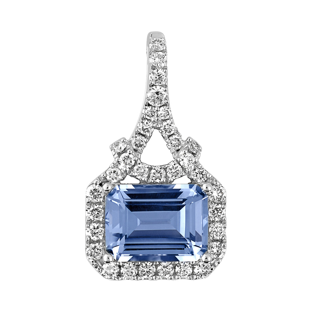 Aqua Blue Spinel Pendant