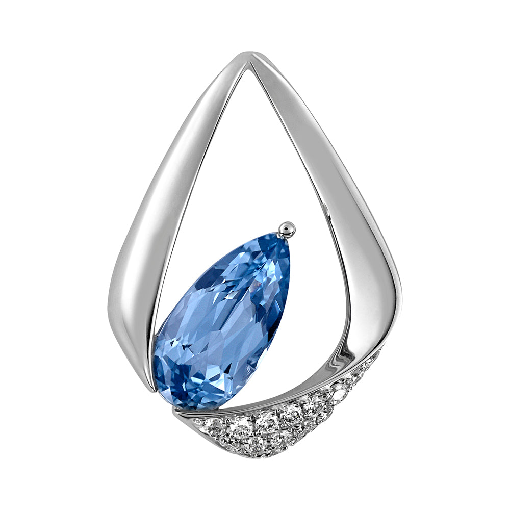 Aqua Blue Spinel Pendant