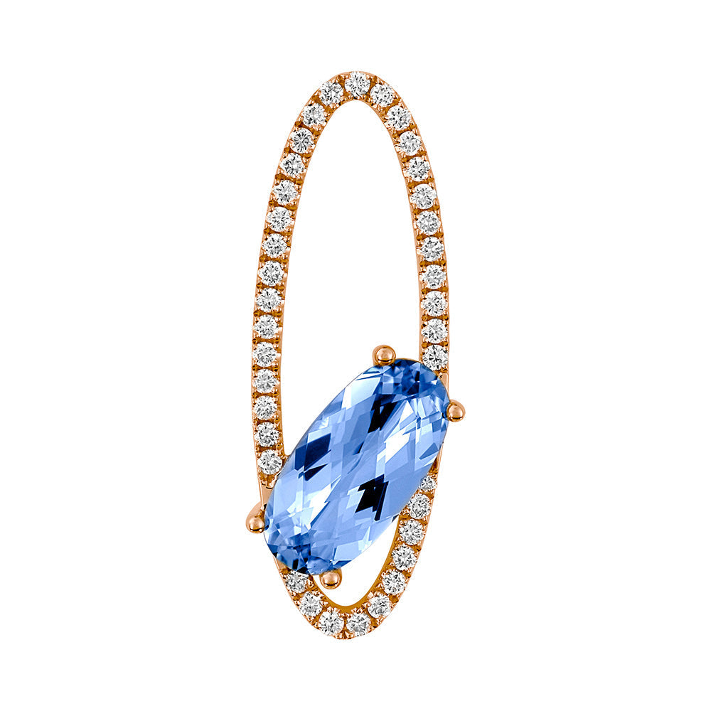 Aqua Blue Spinel Pendant