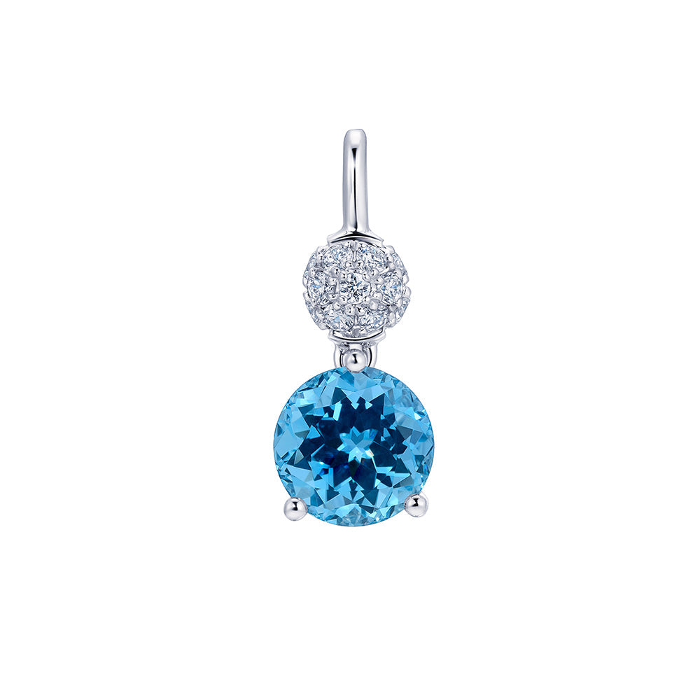 Aqua Blue Spinel Pendant