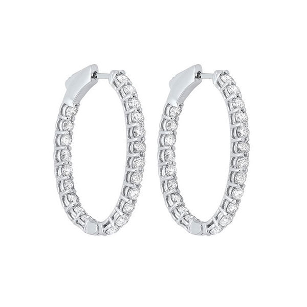 14Kt White Gold Diamond 3Ctw Earring