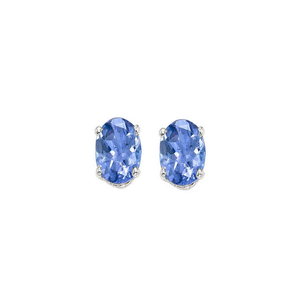 14Kt White Gold Tanzanite 1Ctw Earring