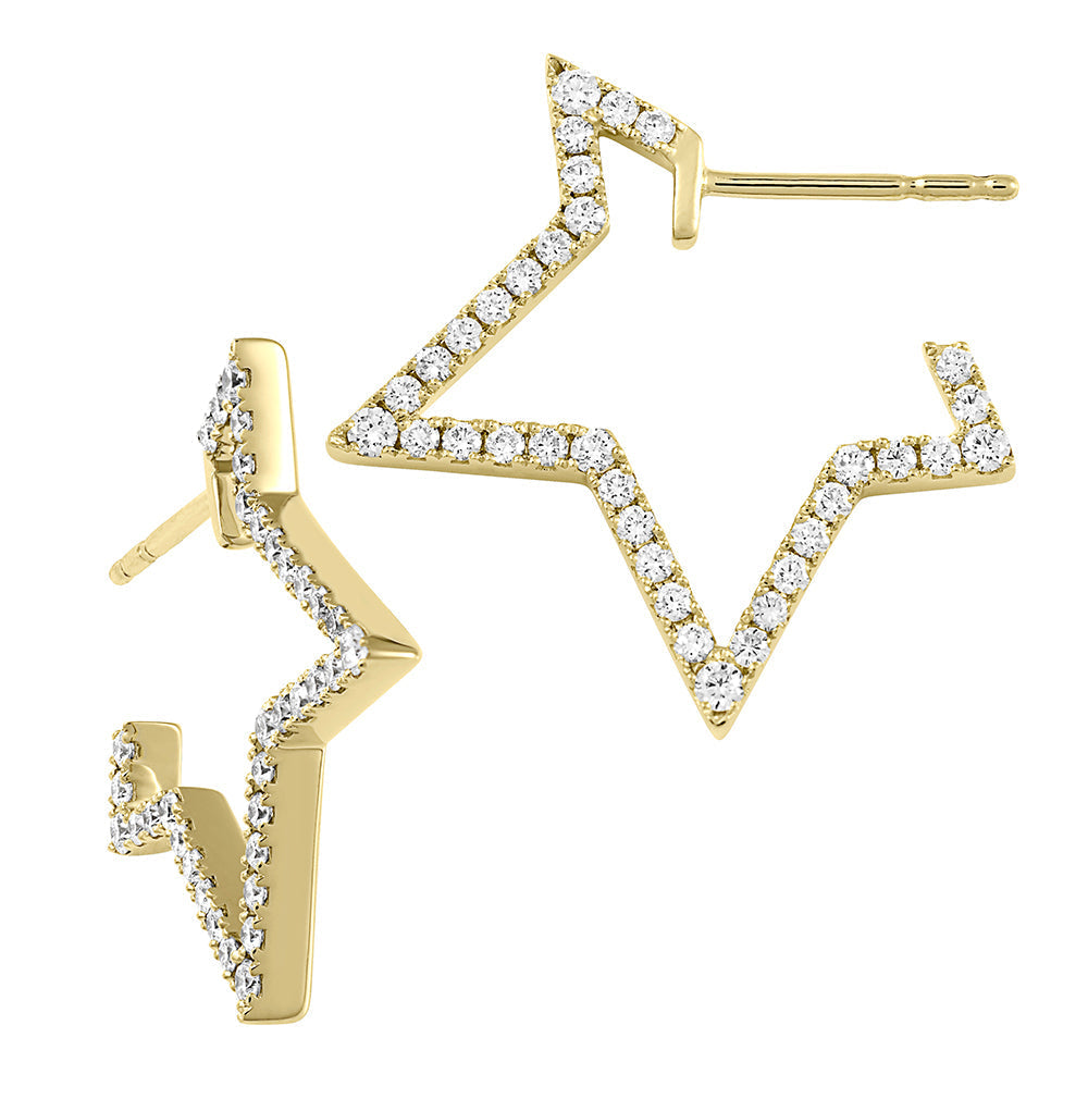 Lab Grown Diamond Fashion Star Earrings