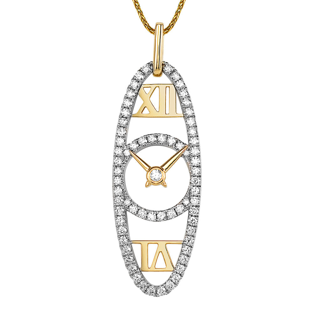 Lab Grown Diamond Clock Pendant