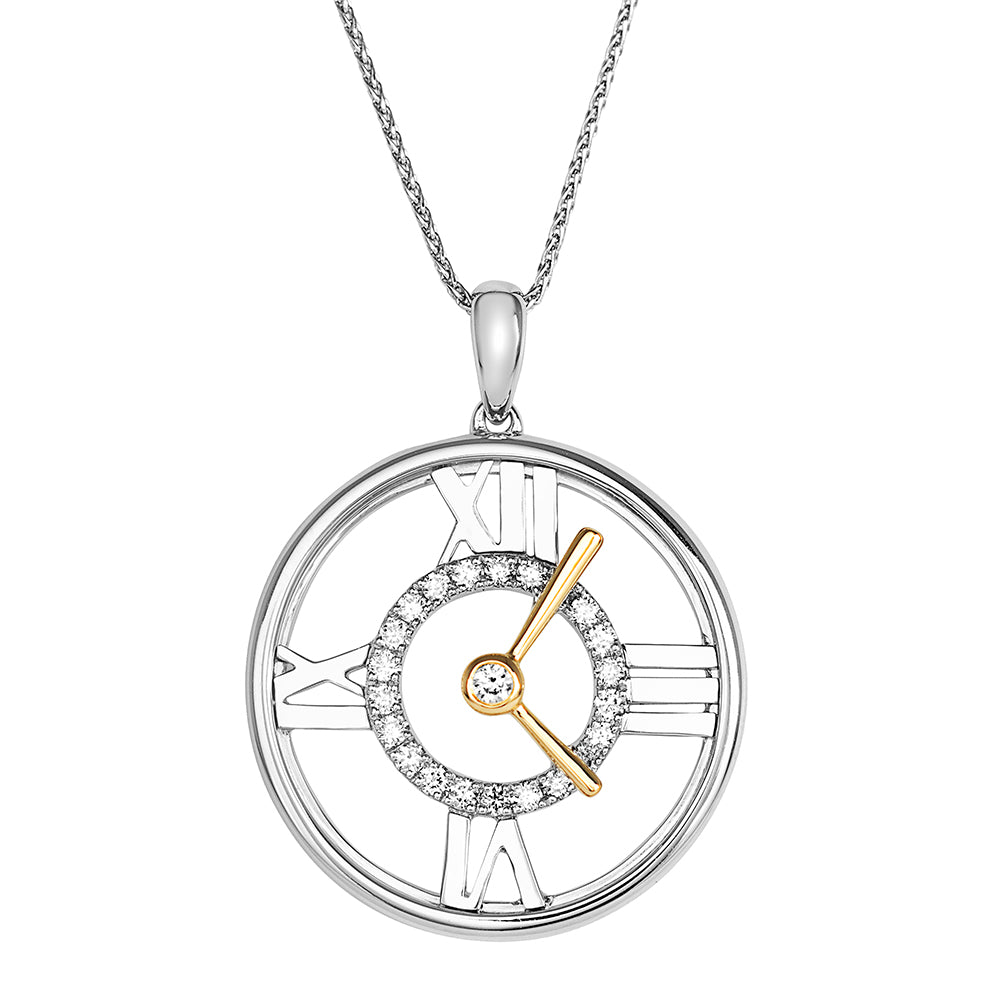 Lab Grown Diamond Clock Pendant