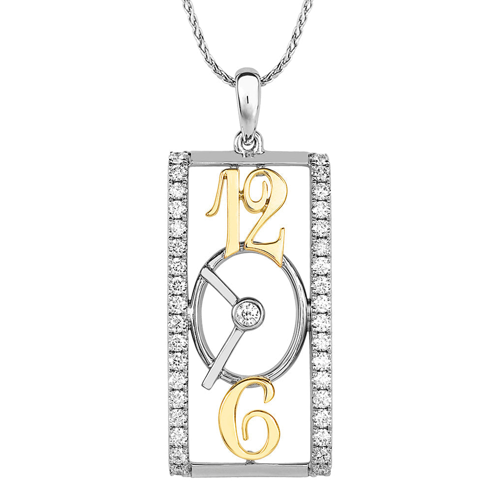 Lab Grown Diamond Clock Pendant