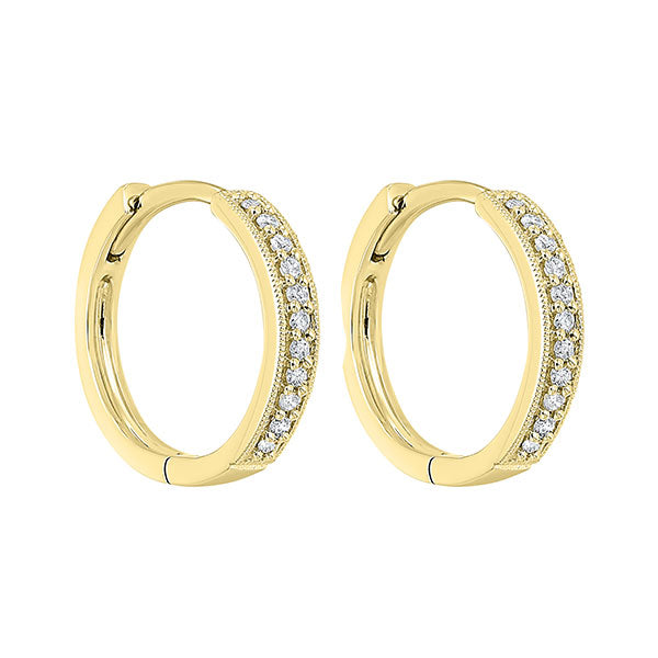 14Kt Yellow Gold Diamond 1/6Ctw Earring