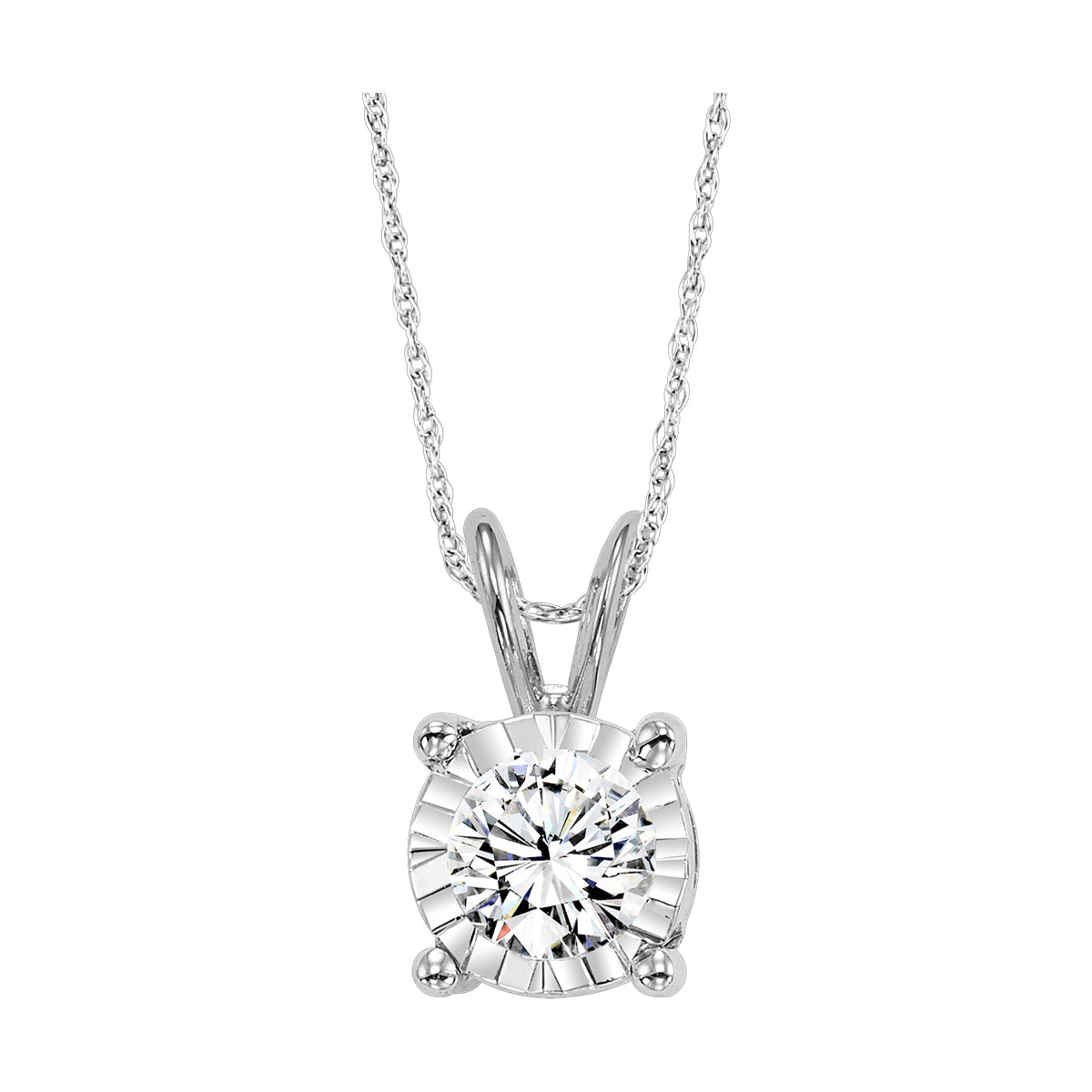 14Kt White Gold Diamond 1/3Ctw Pendant