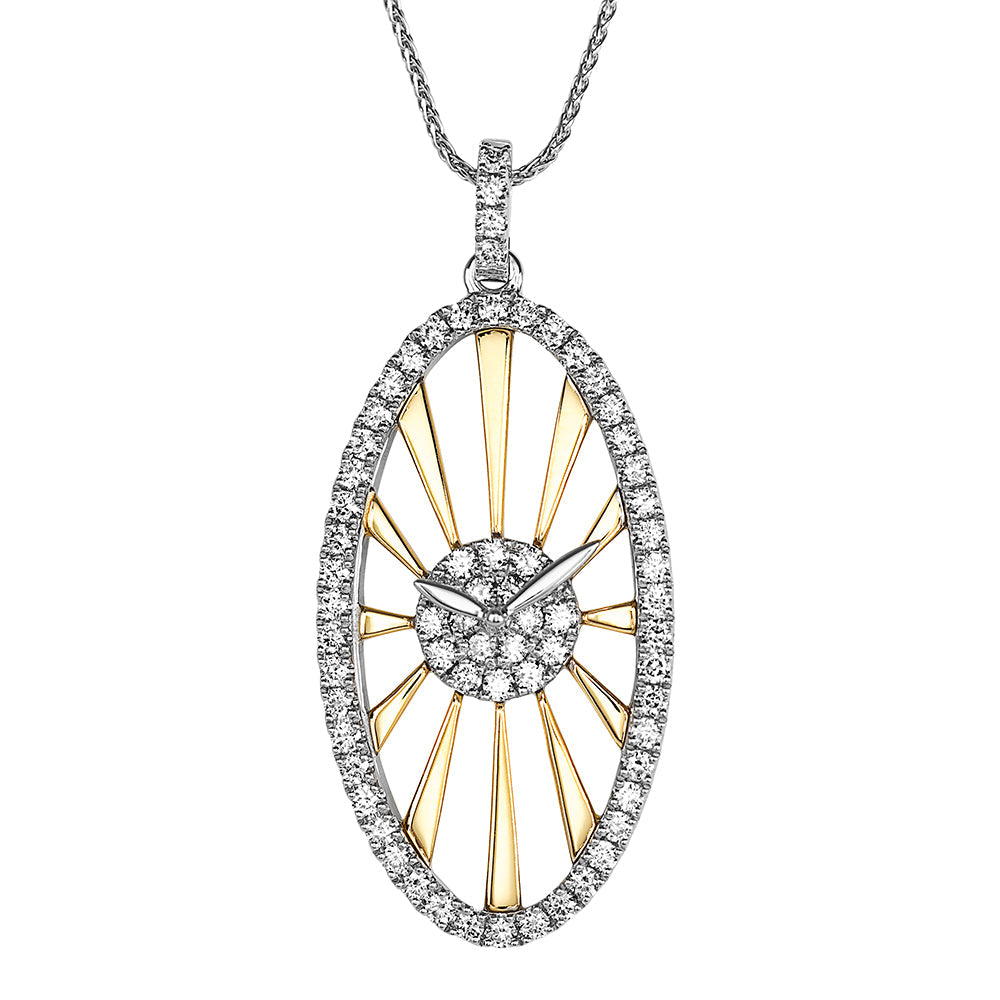 Lab Grown Diamond Clock Pendant