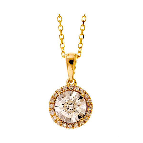 14Kt Yellow Gold Diamond 1/3Ctw Pendant