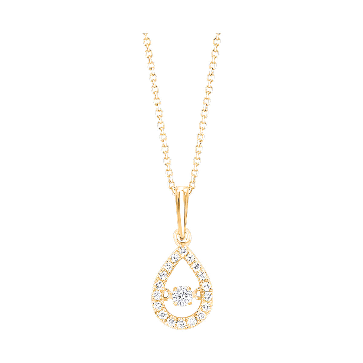 10Kt Yellow Gold Diamond 1/5Ctw Pendant
