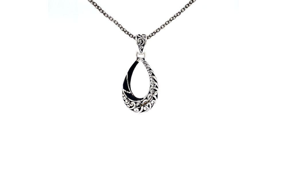 Embrace Pendant- Black Shell
