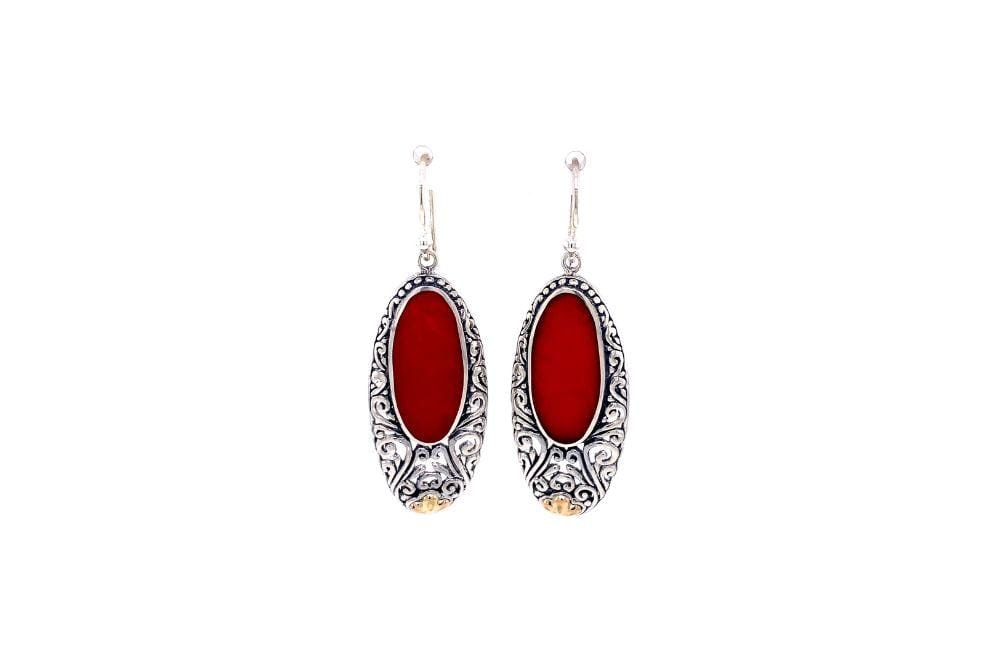 Bliss Earrings- Coral