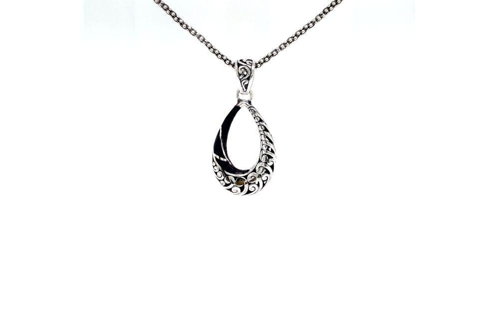 Embrace Pendant- Black Shell