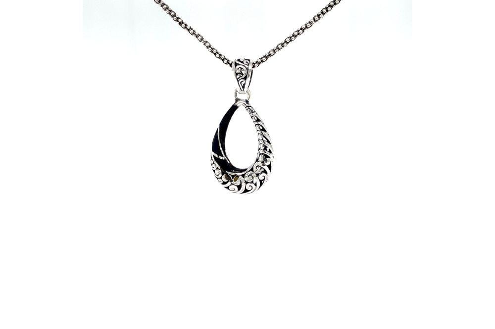 Embrace Pendant- Black Shell