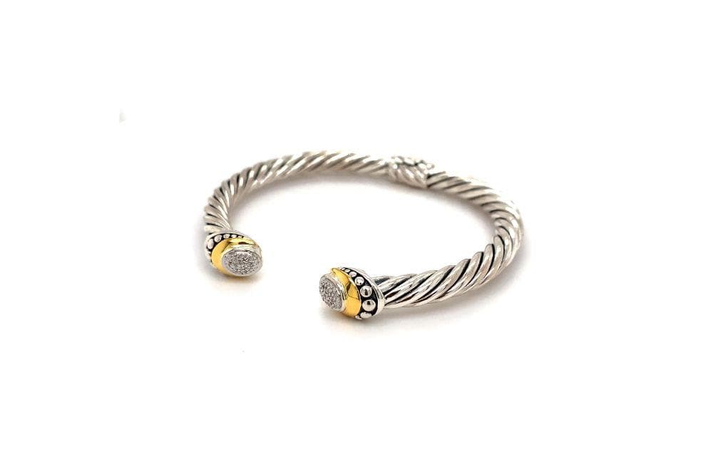 Pave Diamond Cable Bangle