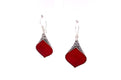 Ornate Earrings- Coral