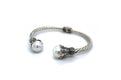 Bali Twist Bangle- White Pearl