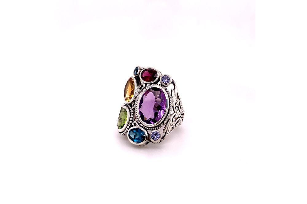 Madeira Ring- Multi Gemstones