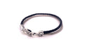 Latitude Bracelet- Black Leather