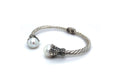 Bali Twist Bangle- White Pearl