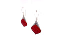 Ornate Earrings- Coral