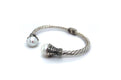 Bali Twist Bangle- White Pearl