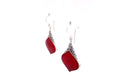 Ornate Earrings- Coral