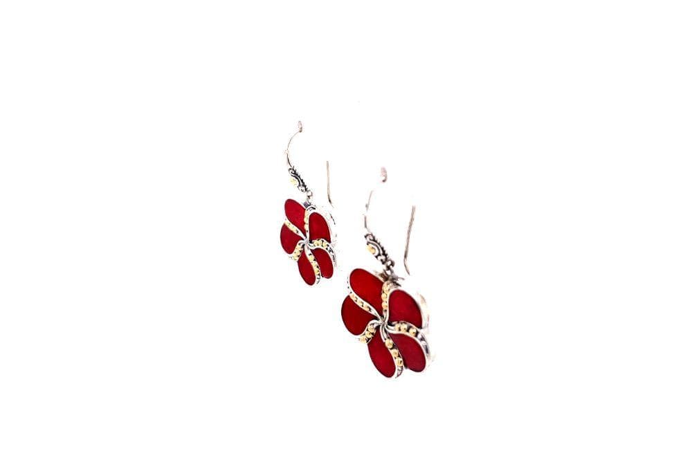 Sumba Earrings- Coral