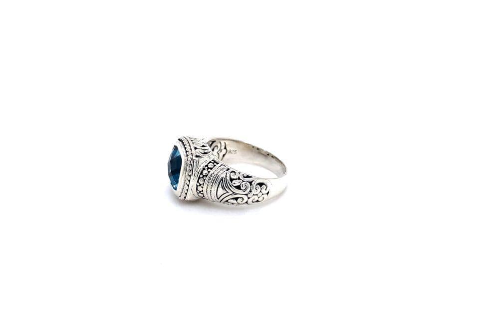 Honesty Ring- Blue Topaz