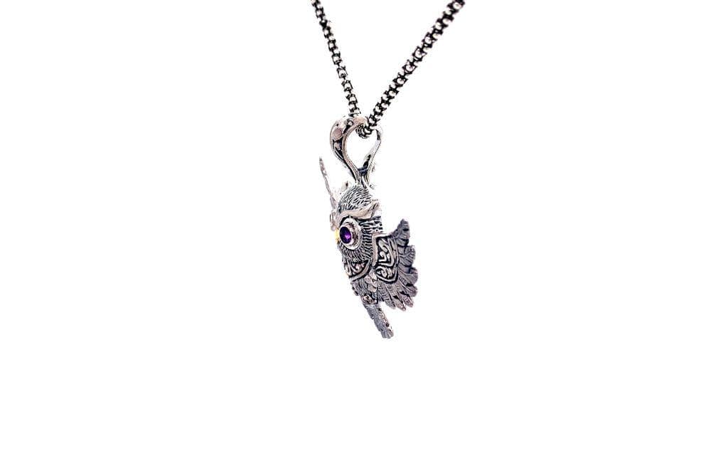 Owl Pendant- Amethyst