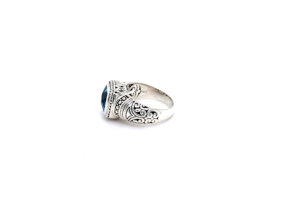 Honesty Ring- Blue Topaz