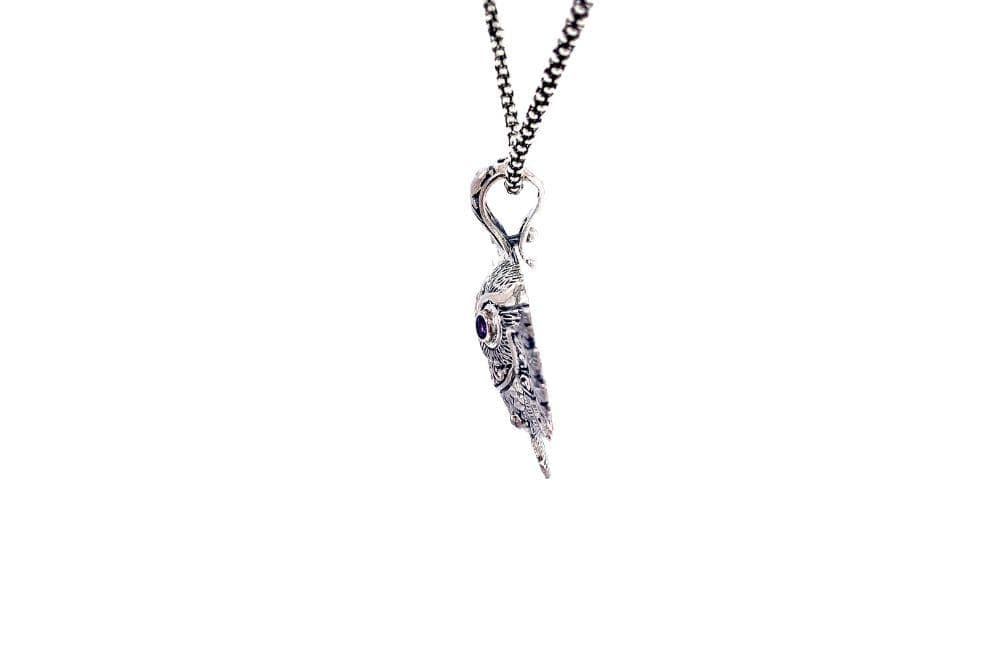 Owl Pendant- Amethyst