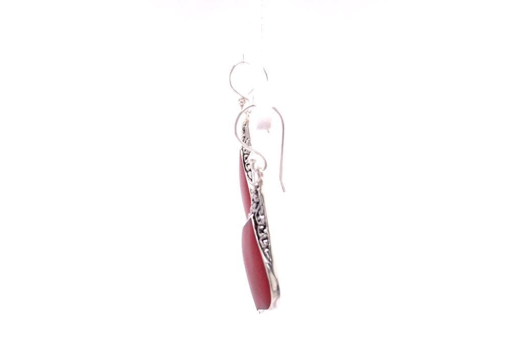 Ornate Earrings- Coral