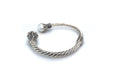 Bali Twist Bangle- White Pearl