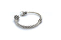 Bali Twist Bangle- White Pearl