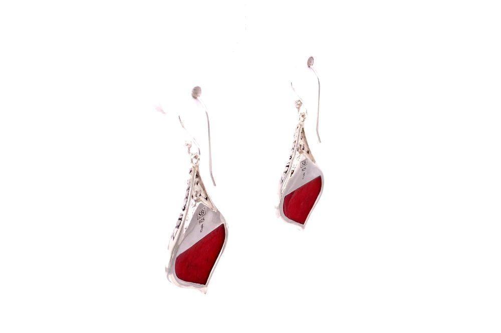 Ornate Earrings- Coral