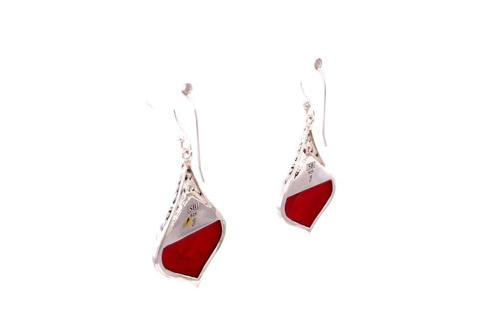 Ornate Earrings- Coral