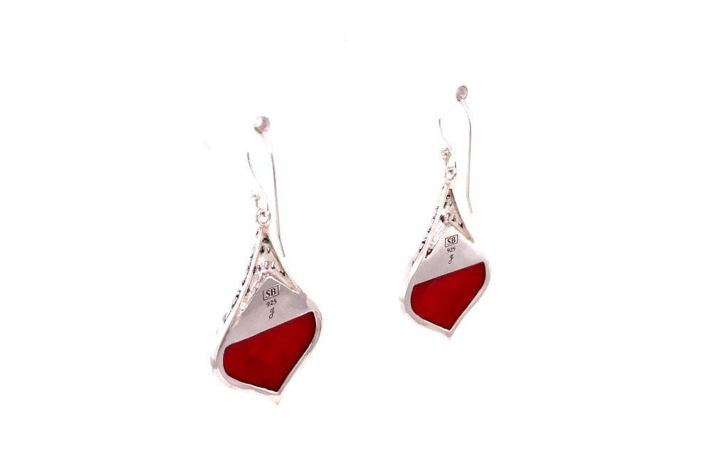 Ornate Earrings- Coral