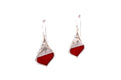 Ornate Earrings- Coral