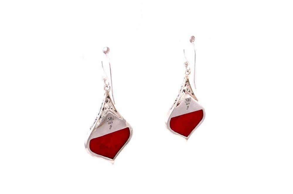 Ornate Earrings- Coral