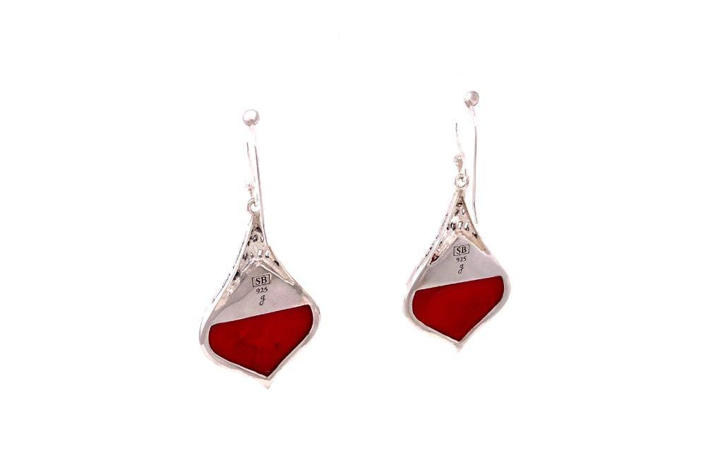 Ornate Earrings- Coral